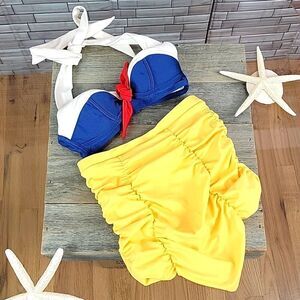 Fables by Barrie bikini top paired with Disney bikini bottoms Size S/XS